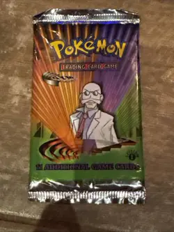 Pokemon Blaine Gym Challenge Factory Sealed Unlimited Booster Pack WOTC 1999 - Image 1