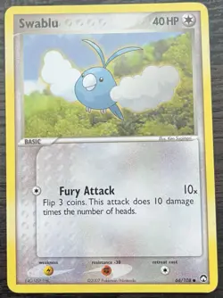 Swablu 66/108 Pokemon TCG EX Power Keepers Common Moderately Played MP - Image 1