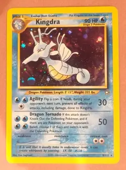 Rare Holographic Pokemon Neo Genesis Set Kingdra 8/111 (Unlimited, English) - Image 1