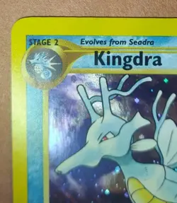 Rare Holographic Pokemon Neo Genesis Set Kingdra 8/111 (Unlimited, English) - Image 3