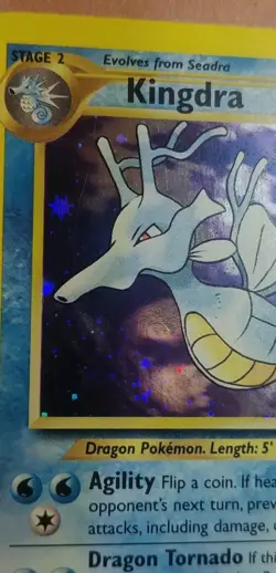 Rare Holographic Pokemon Neo Genesis Set Kingdra 8/111 (Unlimited, English) - Image 5