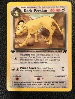 Pokemon TCG Dark Persian Team Rocket #42/82 Uncommon First Edition - LP - Image 1