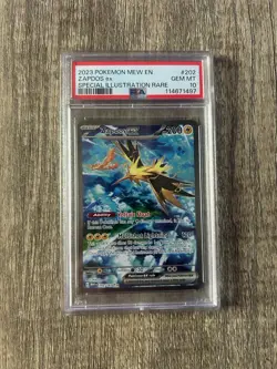 2023 Pokemon SV 151 Mew en #202/165 Zapdos EX Special Illustration Rare PSA 10 - Image 1