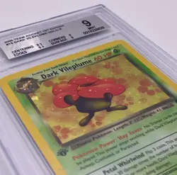 2000 Pokemon Team Rocket 1st Edition Dark Vileplume HOLO R BGS 9.0 #13 - Image 1