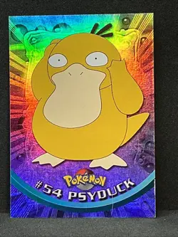 PSYDUCK RAINBOW FOIL #54 BLUE LABEL 1999 TOPPS POKEMON TV - Image 1
