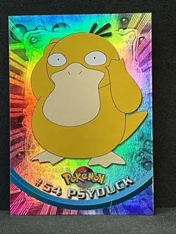 PSYDUCK RAINBOW FOIL #54 BLUE LABEL 1999 TOPPS POKEMON TV - Image 2