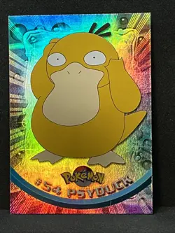 PSYDUCK RAINBOW FOIL #54 BLUE LABEL 1999 TOPPS POKEMON TV - Image 3
