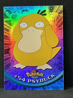 PSYDUCK RAINBOW FOIL #54 BLUE LABEL 1999 TOPPS POKEMON TV - Image 4