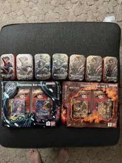 One Piece Illustration Box Vol 5 and Vol 6 Lot - Sealed Plus 7 tins - Image 1