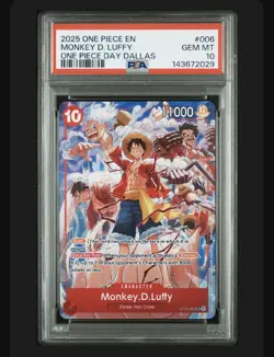 Monkey.D.Luffy English (One Piece Day Dallas Promo 2025) ST10-006 PSA 10 - Image 1