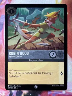 Disney Lorcana: Into The Inklands - Robin Hood - 189/204 (Cold Foil) Outlaw MINT - Image 1
