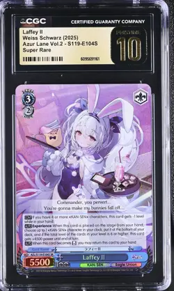 Weiss Schwarz GRADED 2025 Laffey II S119-E104S Azur Lane 2 SR PRISTINE 10 ENG - Image 1