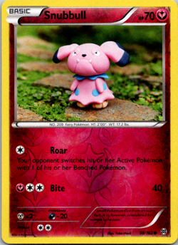 Pokemon Card Snubbull 98/162 Ultra Rare Reverse Holo XY BREAKthrough 2015 NM - Image 1