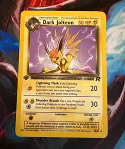 Pokemon Dark Jolteon 1st Edition Non-Holo Card 38/82 - Image 1