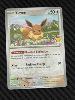 Eevee 074/131 Pokemon Day 2025 Reverse Cosmos Holo Card Stamped SWSH PTCG NM - Image 1