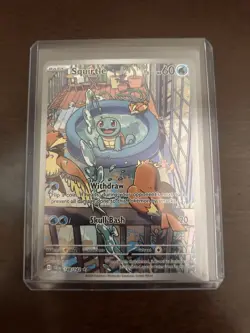 Pokemon Squirtle TCG Full Art Holo Card 148/142 Stellar Crown Illustration Rare - Image 1