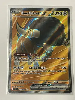 Pokemon SV Bouffalant EX Holo White Flare Card 162/086 Ultra Rare NM Condition - Image 1
