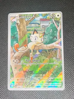 Meowth 106/094 IR - Phantasmal Flames Pokemon Card - NM - Image 1