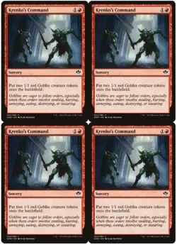 MTG Krenko's Command x4 Duel Decks: Speed vs Cunning Common NM/LP Playset - Image 1