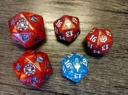 MTG Magic the Gathering Spider-Man, Planeswalker, War, D20 Spindown Dice Lot (5) - Image 1