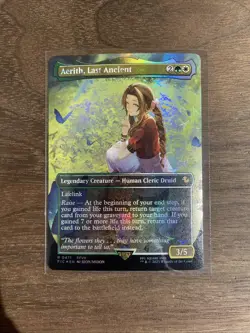 Aerith Last Ancient Borderless Chocobo Track Foil - MTG Final Fantasy - 0471 - Image 1