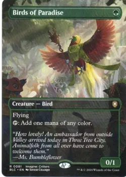 MTG: Bloomburrow Commander: Borderless Birds of Paradise: LP Condition - Image 1