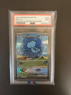 PSA 9 Pokemon English Paldean Fates SIR Bubble Mew MINT - Image 1