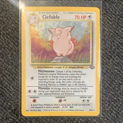 Pokemon Jungle Clefable 01/64 Holo Rare Unlimited 1999 TCG Card English - Image 1