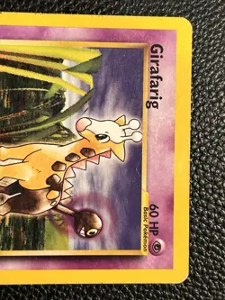 Pokemon Girafarig Neo Genesis Regular Card 58/111 60 MP English 2000 Crease - Image 4