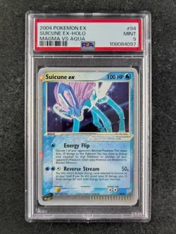 2004 Pokemon SUICUNE EX #94/95 Magma Vs Aqua Cosmos Holo Rare English PSA 9 - Image 1
