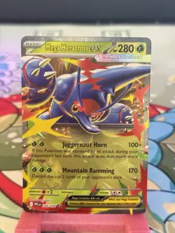 Pokemon TCG Mega Heracross Ex Double Rare 004/094 - Image 1