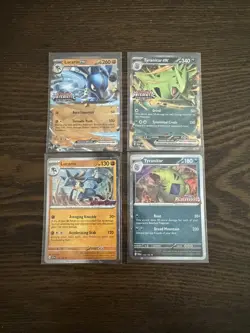 Lucario EX 051/131 Tyranitar 064/131 Prismatic Evolutions Stamped Promo Pokemon - Image 1