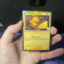 Pokemon Pikachu 051 /162 Stamped 2026 Pokemon Day Promo Cosmos Holo Nm - Image 1