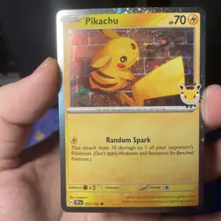 Pokemon Pikachu 051 /162 Stamped 2026 Pokemon Day Promo Cosmos Holo Nm - Image 2