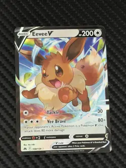 Eevee V 108/159 Crown Zenith Ultra Rare Holo Pokemon TCG Card NM/Near Mint - Image 1