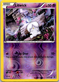 Pokemon - Litwick - 41/119 - Common - Reverse Holo - XY - Phantom Forces - NM - Image 1
