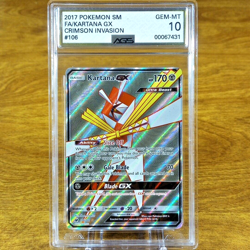 Pokemon SM Crimson Invasion Kartana GX 106/111 AGS Gem-MT 10 FA Holo Rare 2017 - Image 1
