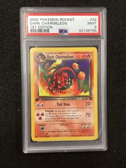 PSA 9 Pokemon TCG 2000 Pokemon Rocket #32 Dark Charmeleon 1st Edition - Image 1