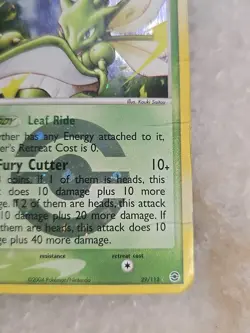 2004 Pokemon Scyther EX Fire Red & Leaf Green 29/112 Reverse Holo - Image 4