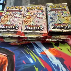 Pokemon Prismatic Evolutions Booster Pack Lot Scarlet & Violet 30x Packs TCG - Image 2