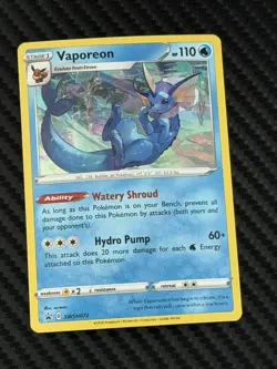 Pokemon Vaporeon SWSH072 Cosmos Holo Black Star Promo NM/M - Image 1