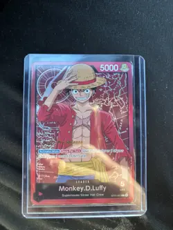 2022 ONE PIECE STRAW HAT CREW SUPER PRE-RELEASE ST01-001 MONKEY D. LUFFY - Image 1