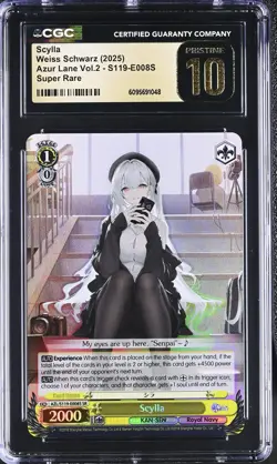 Weiss Schwarz GRADED 2025 Scylla S119-E008S Azur Lane 2 SR PRISTINE 10 ENG - Image 1