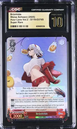 Weiss Schwarz GRADED 2025 Brunhilde S119-E076S Azur Lane 2 SR PRISTINE 10 ENG - Image 1