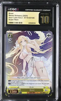 Weiss Schwarz GRADED 2025 Brest S119-E010S Azur Lane 2 SR PRISTINE 10 ENG - Image 1