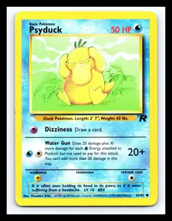 💥 Psyduck Non Holo WOTC Pokemon Card 65/82 Rocket Set 2000 - Image 1