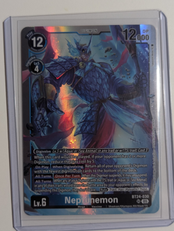 Neptunemon BT24-030 Digimon Time Stranger Card Game SR Super Rare - Image 1