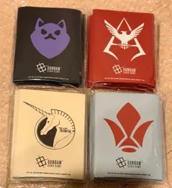 Gundam Card Game Official Matte Sleeve EX EVX04 Set 4 Designs (70 Sleeves) USA - Image 1