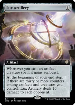 Lux Artillery (Extended Art) (Foil) 41 MTG NM - onc - Image 1