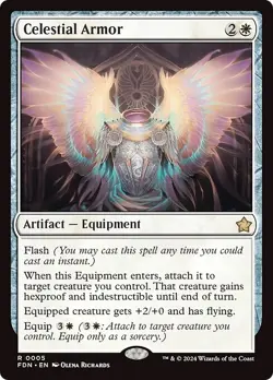 CELESTIAL ARMOR x4 mtg NM-M Foundations 4 Rare - Image 1